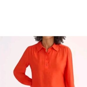 CAbi Vibrant Orange Blouse